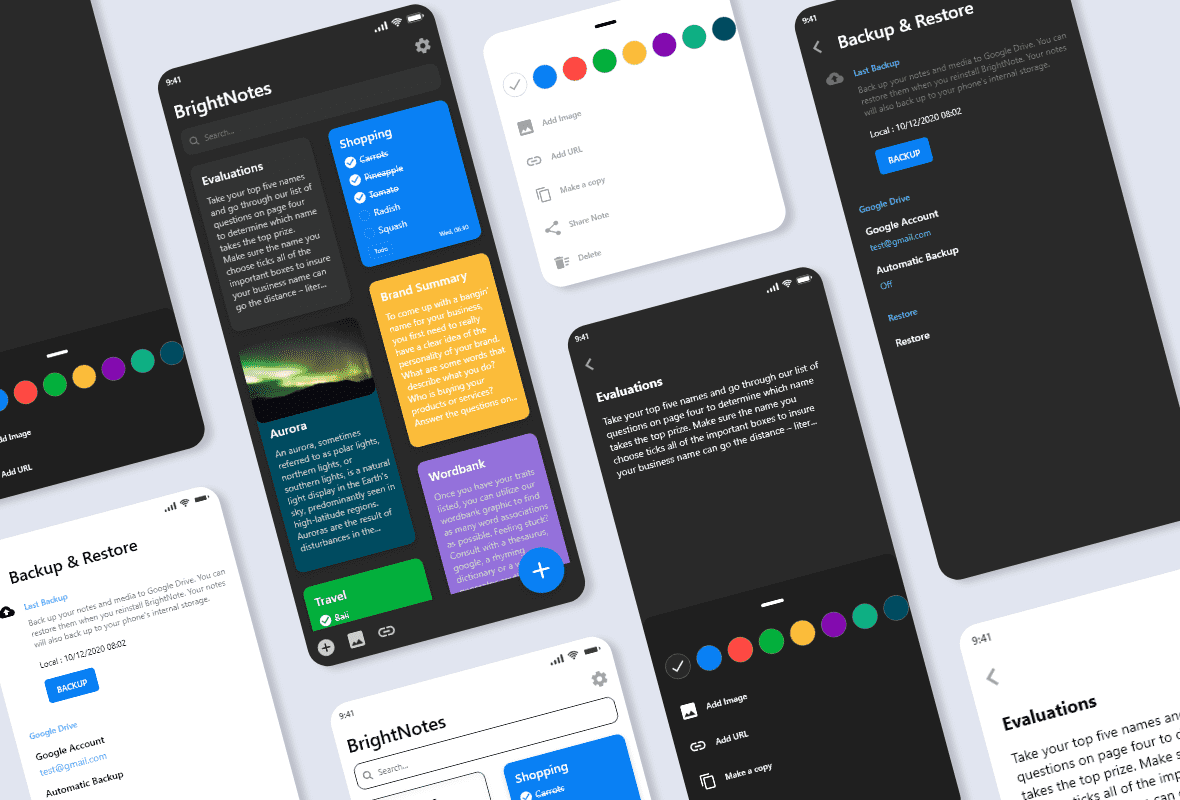 BrightNote - UI Design | Android Developer & UI/UX Designer